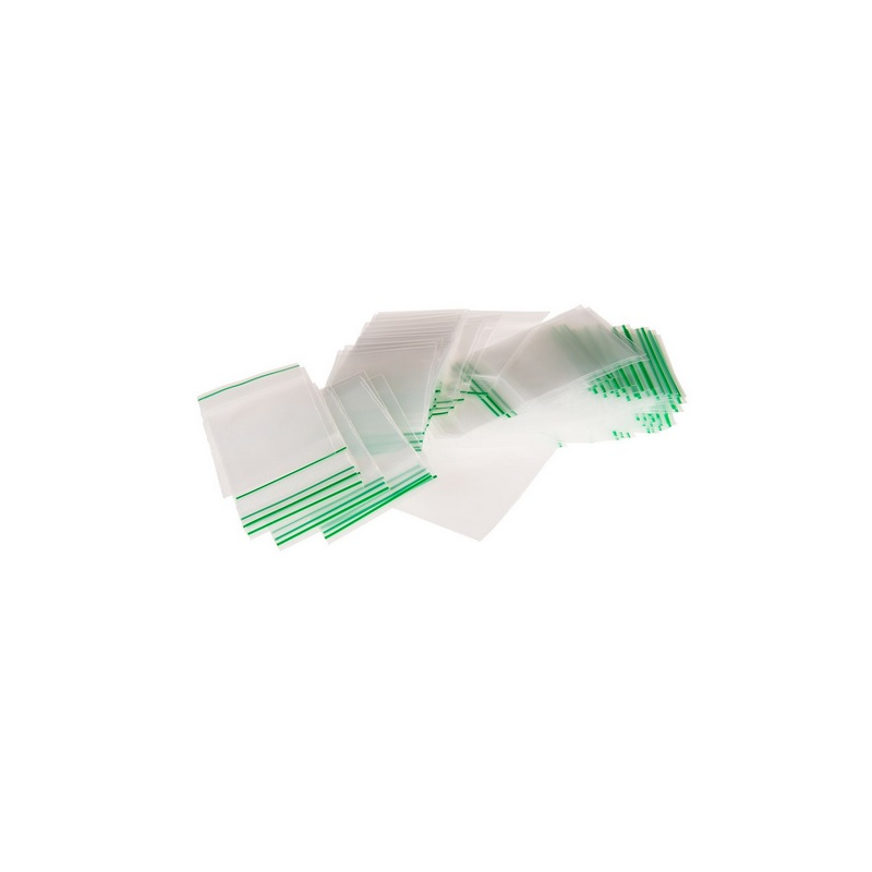 Sachet Zip plastique transparents 70x100mm (70µ) - 100pcs