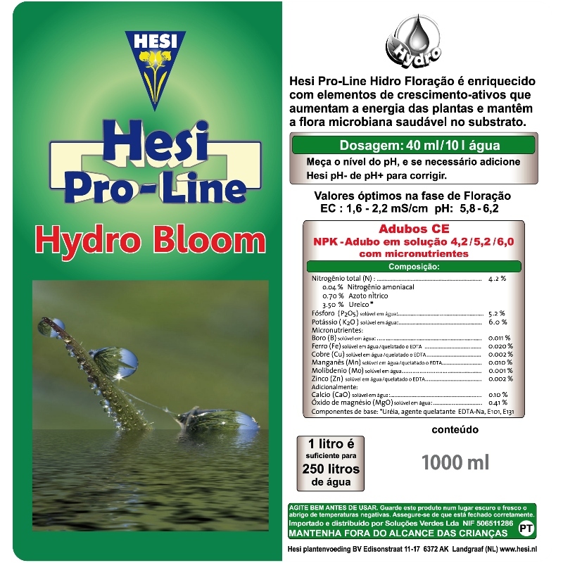 Hesi Hydro Bloei Pro -Line 1ltr