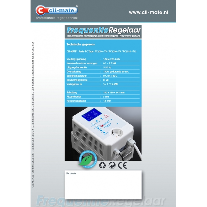 Climate frequentie regelaar 7Amp