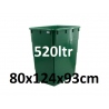 Vat 520ltr Rechthoekig met Deksel (80x124x93cm)