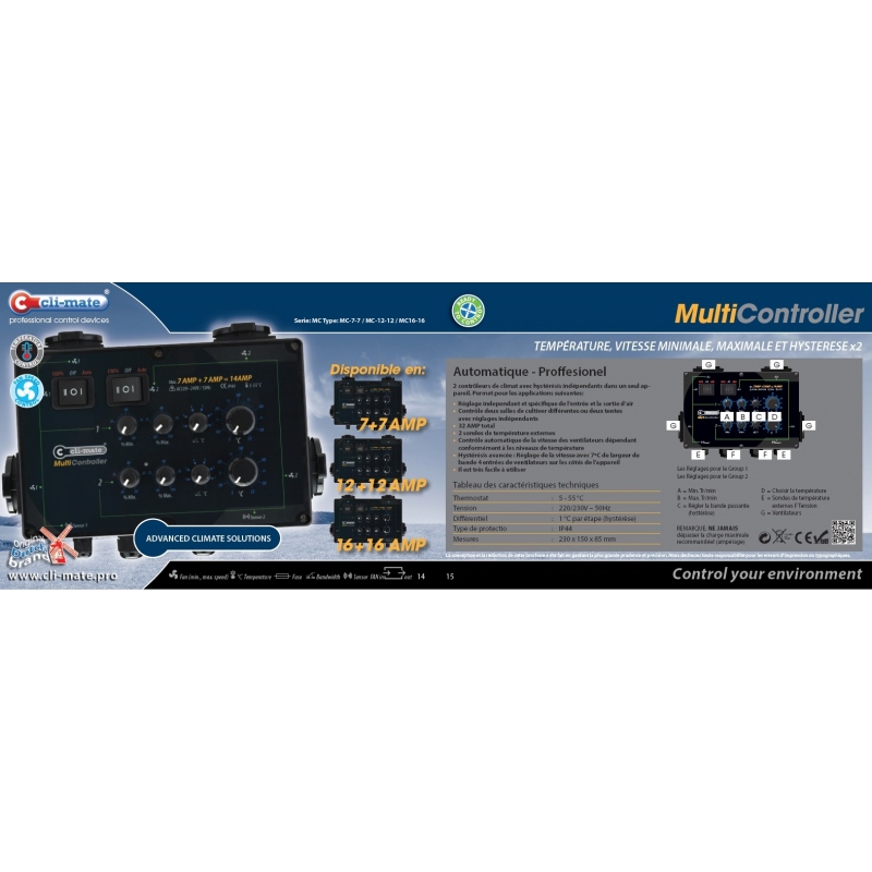 Climate Multi-Controleur 2x12 Amp