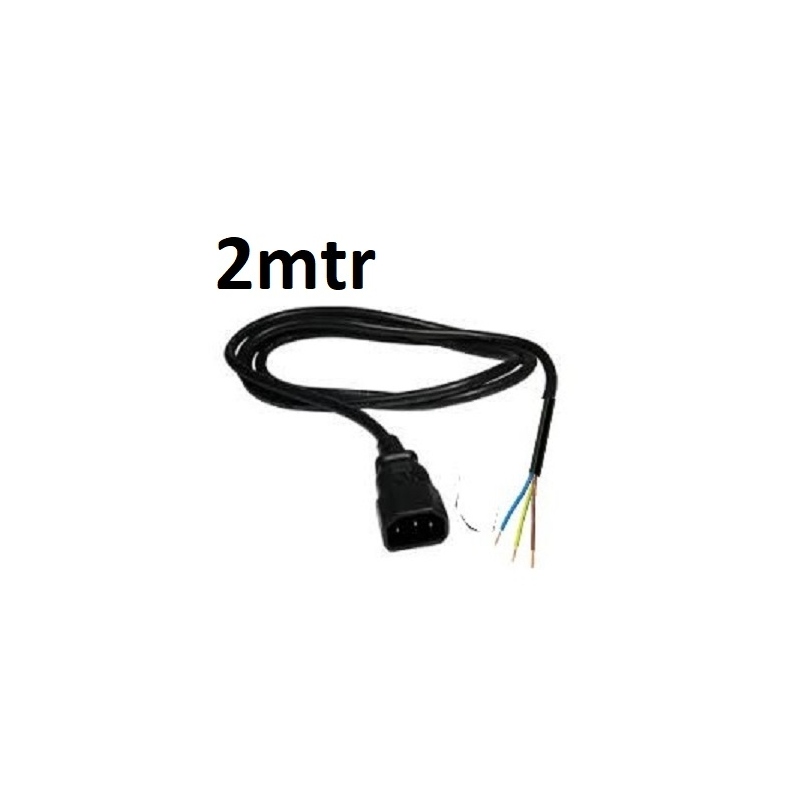 Power Cord Plug Male + 2mtr Cable