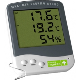 Thermomètre / Hygromètre Max/Min Garden Highpro Prenium